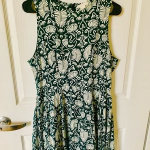 2 for $15 H&M green leaf patterned dress